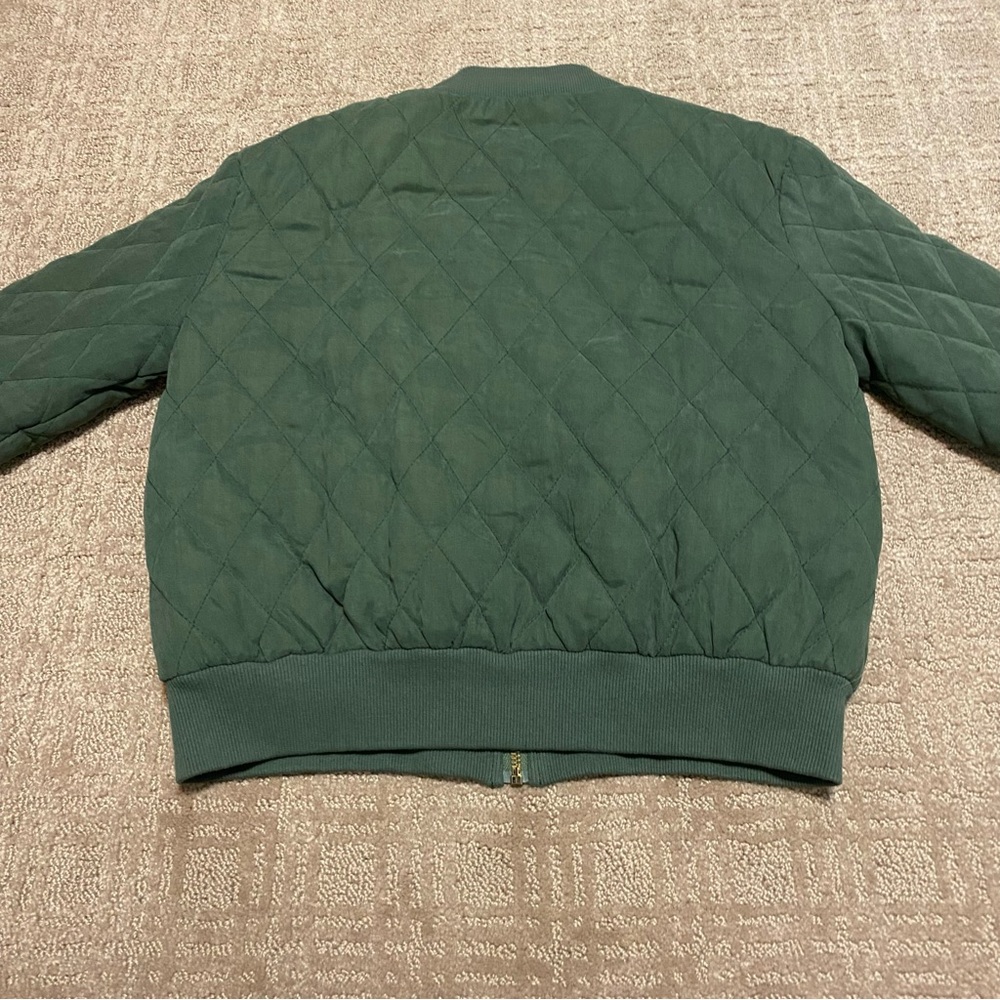 {Sage The Label} Green Quilted Bomber Jacket ~ Size XS - Picture 9 of 16